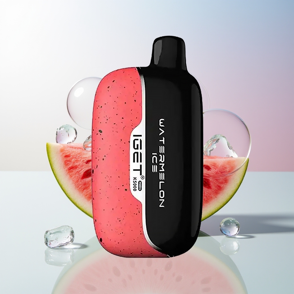 Wholesale Croatia IGET Moon K5000 5000 Pusta Jednokratna Vape Lubenica Led PC Mesh Coil 1.35 Ohm 81.5 g 49.5x25.3x99.4 mm