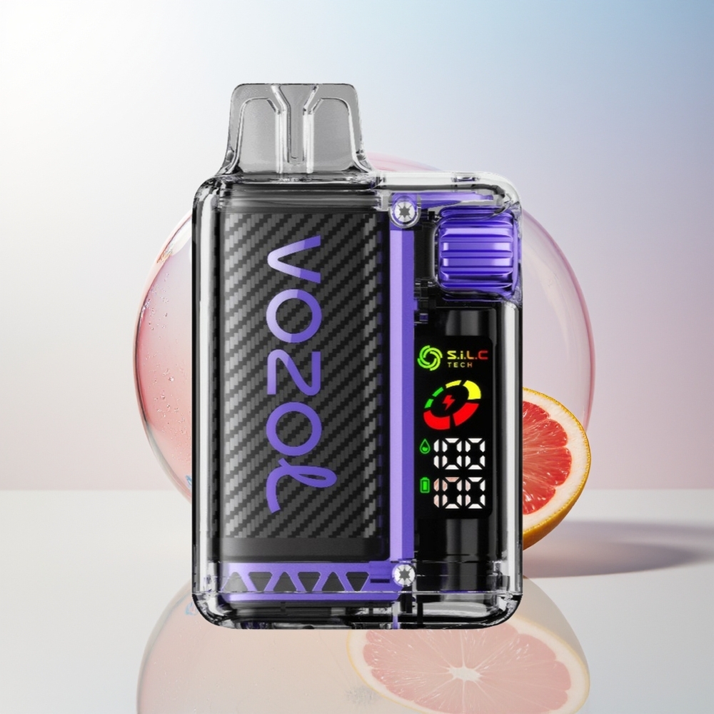 Wholesale Croatia VOZOL Vista 20000 Pufova Elderflower Grejpfrut Rechargeable 650mAh OLED S.i.L.C Tech Dual Mesh Coil MCU Chip 65% PCR MTL 6-level Watt Output Adjustment TPD Compliant